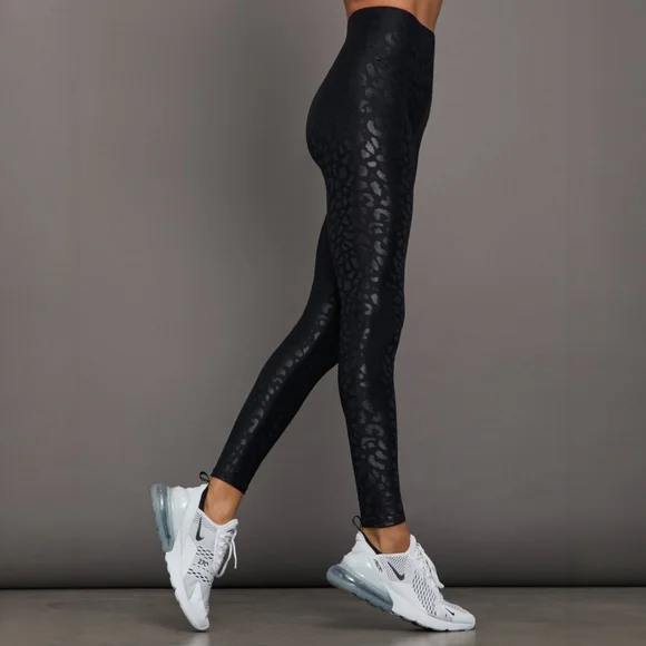 Carbon38 High Rise Full Length Legging In Leopard Takara Shine S - Picture 1 of 11